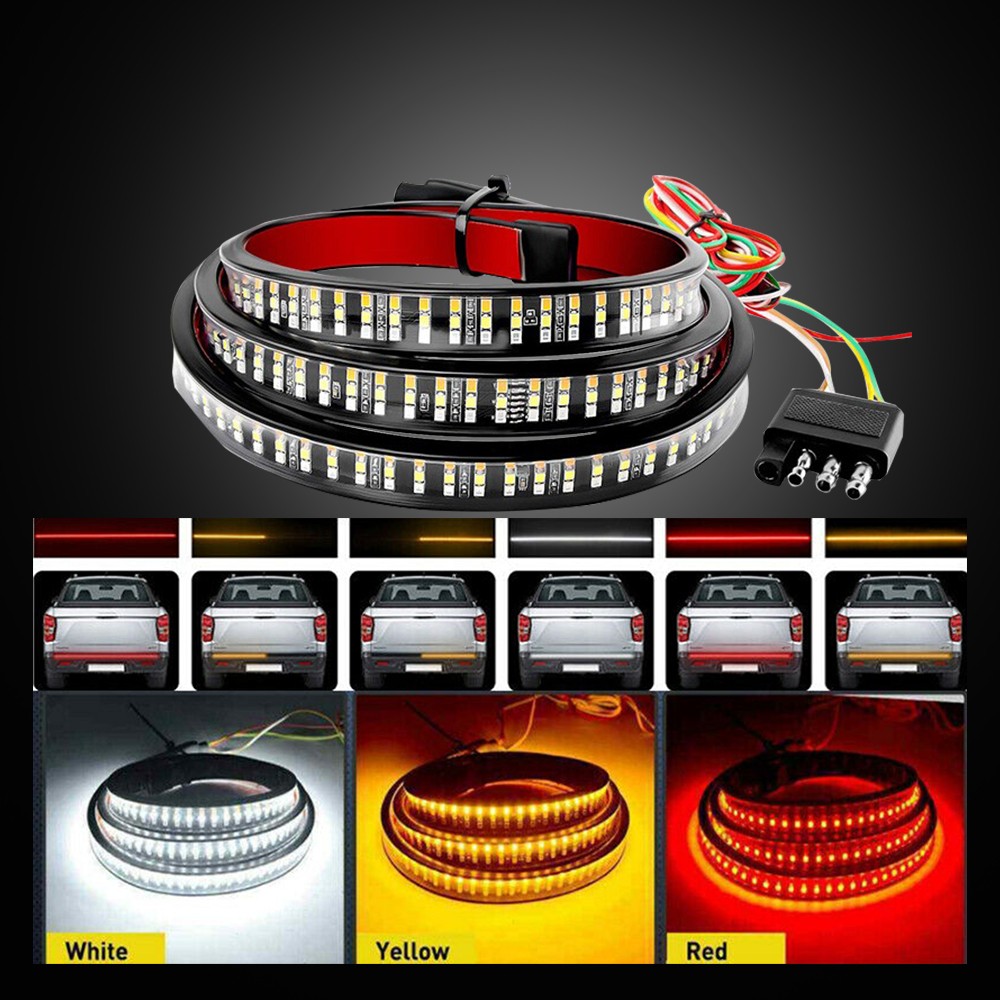 60″ Row 3 432-LED Truck Tailgate Strip Light Bar Reverse Brake Tail Signal Lamp