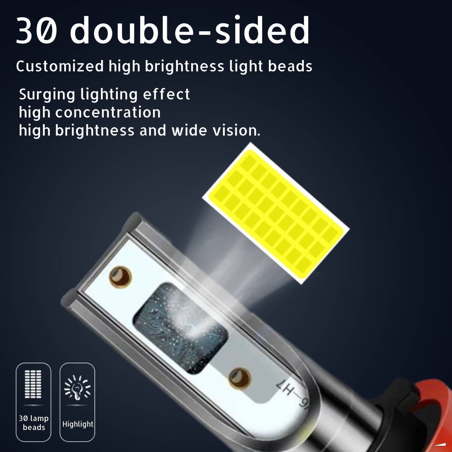 9005 + H11 LED Headlight KIT Combo Bulbs 6500K High+Low Beam Super Bright White