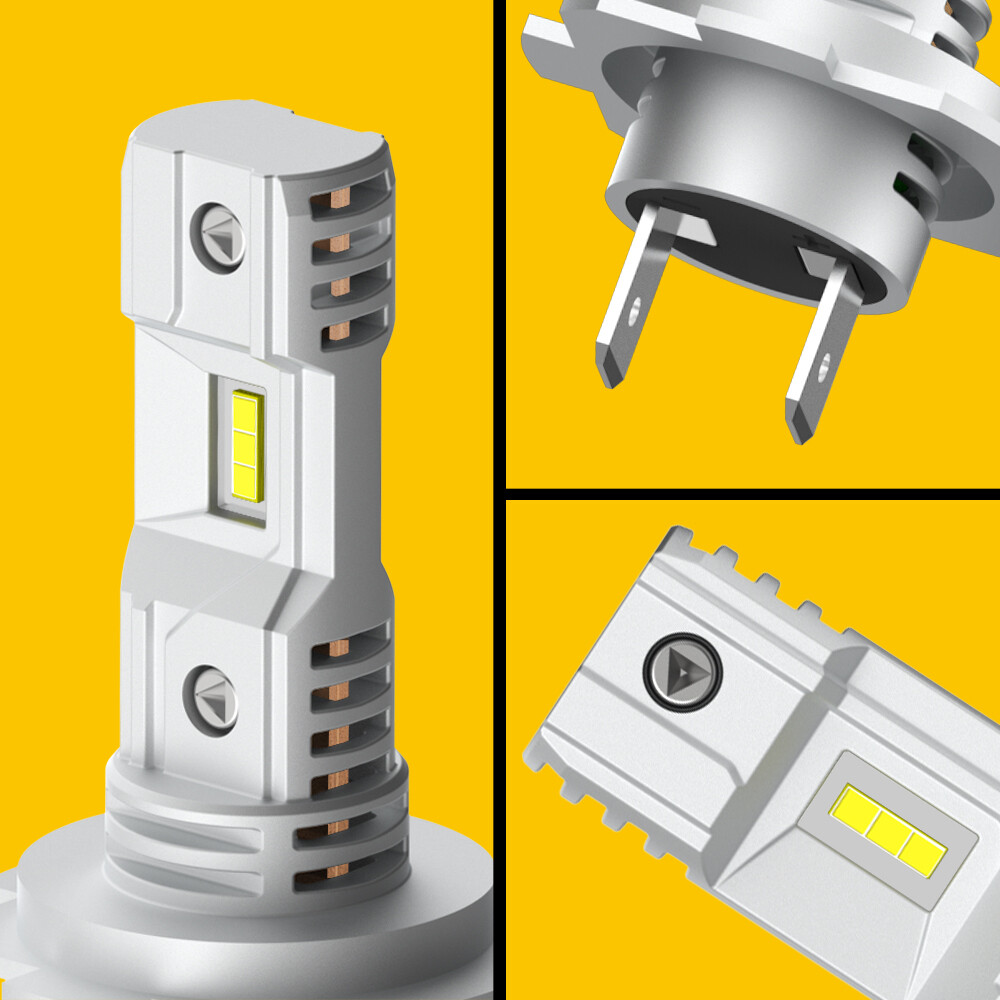 H7 LED Headlight Bulb Kit High or Low Beam 6500K Super White 16000LM FANLESS 2x