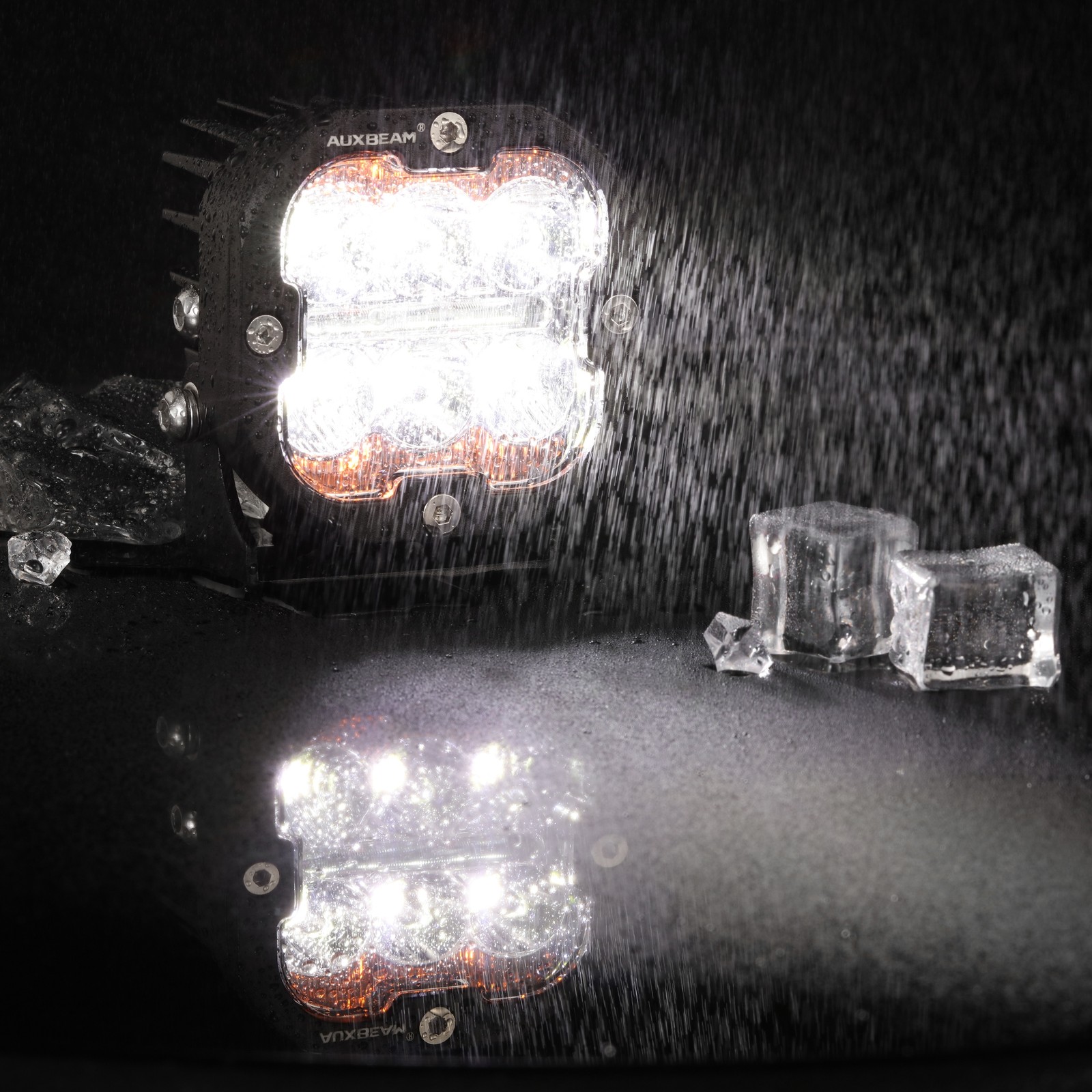 2x AUXBEAM 3″ 84W Amber White LED Pods Cube Driving Lights Spot Flood for Toyota