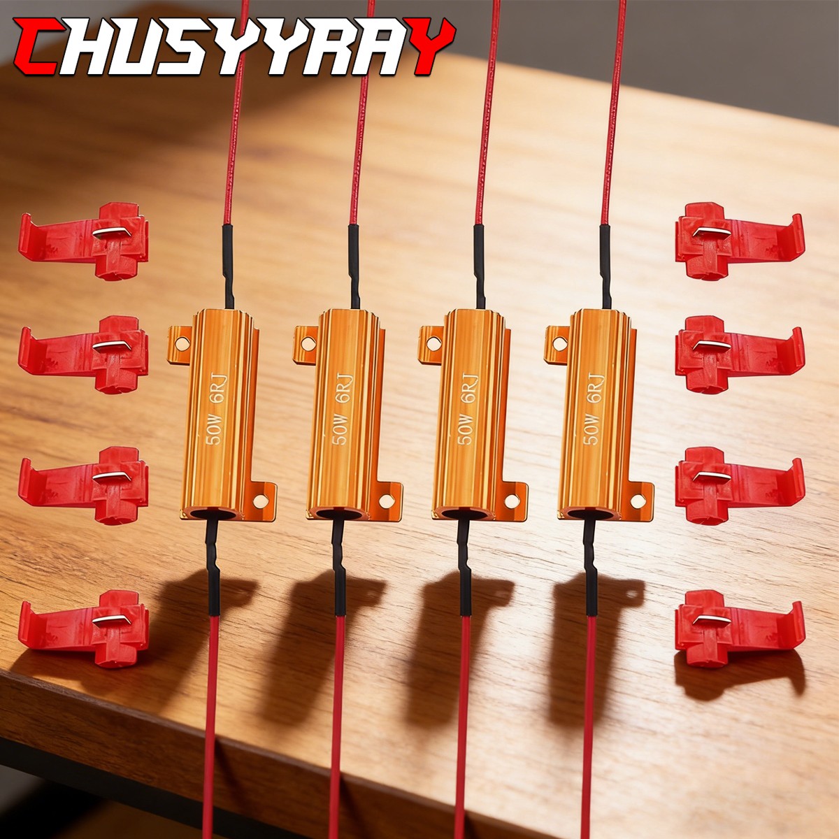4pcs Load Resistor 50W 6RJ 6ohm LED Decoder FIX Hyper Flash Turn Signal Blinker