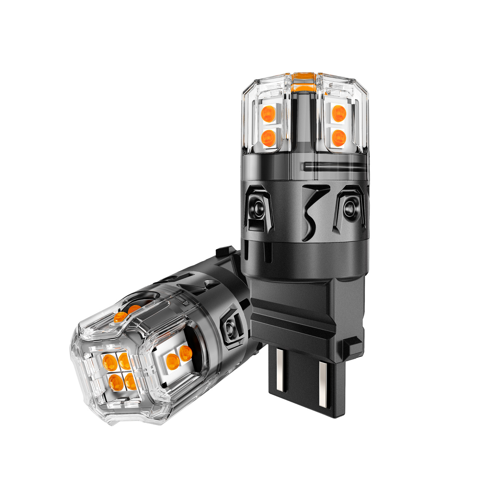 AUXBEAM 3000K Amber LED Front Turn Signal Bulb Light 3157 3457 3156 500% Bright