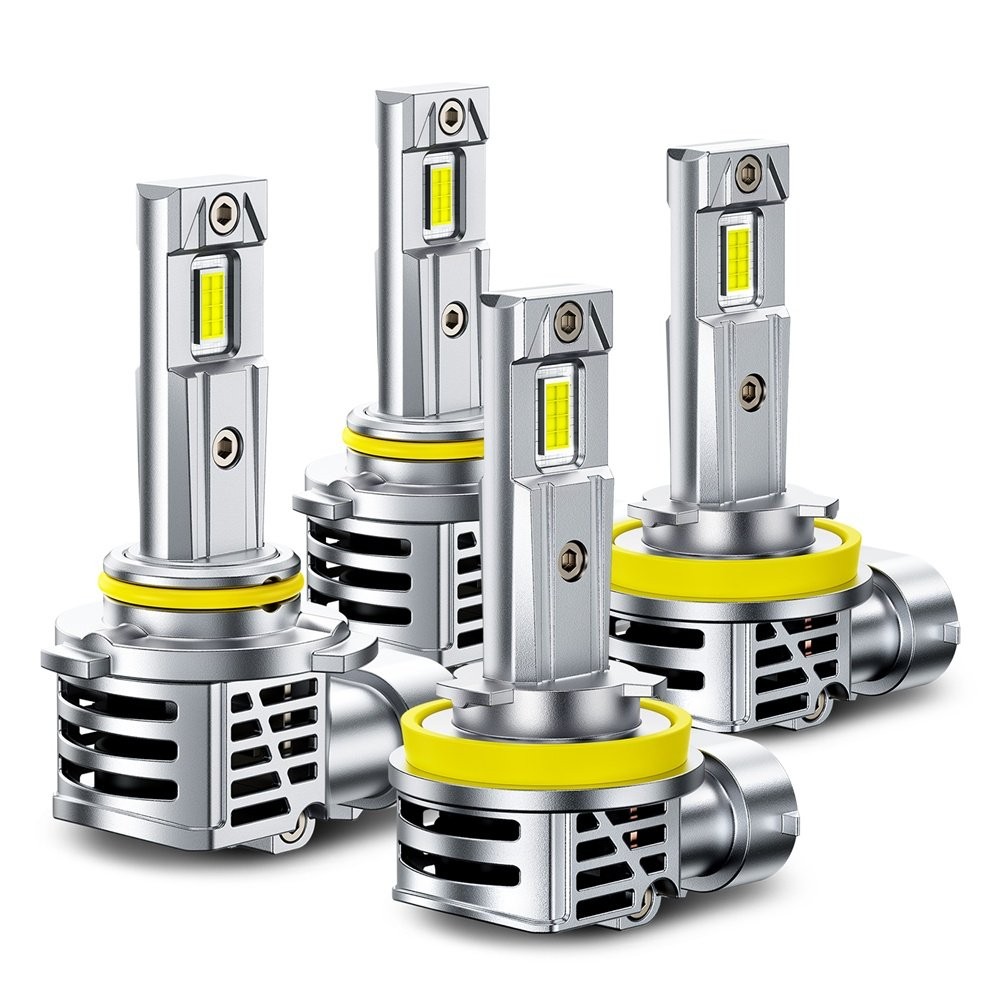 4-40 AUXITO LED Headlight Bulb Conversion Kit 9005 H11 High Low Bright White M6S