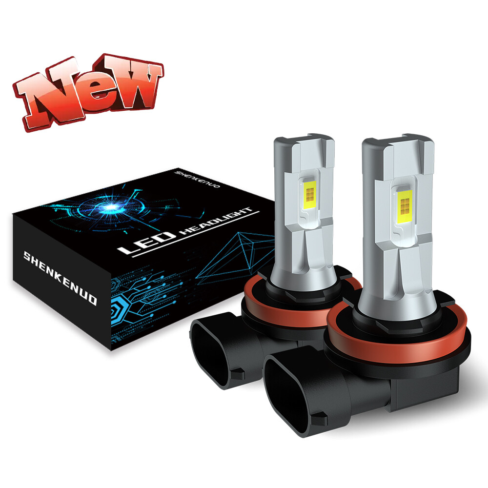 Pair LED Fog Light Bulbs H8 H11 White 6000K Bright Driving Lamp Bulb DRL