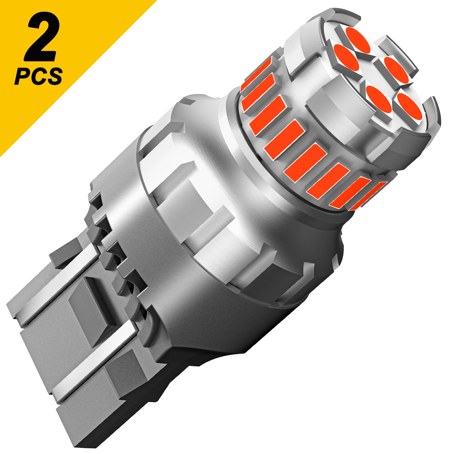 AUXITO 7443 RED Flash Strobe Blinking 7440 Brake Tail Stop Light LED Bulb 2/10x
