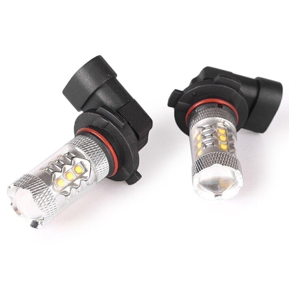 2PCS High Power LED 6000K Super White Fog Driving Lights Bulbs 80W 12V H10 Lamp