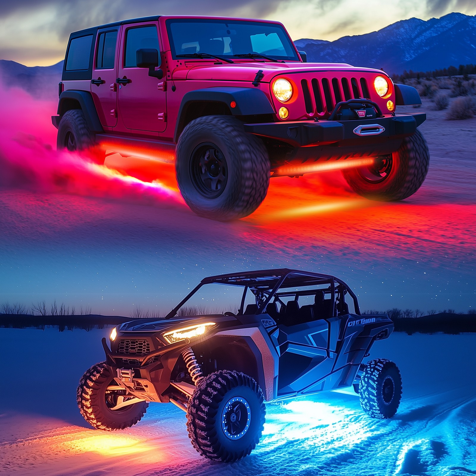 For Chevy Camaro Underglow Double Row RGB LED Car Neon Strip Light APP Remote