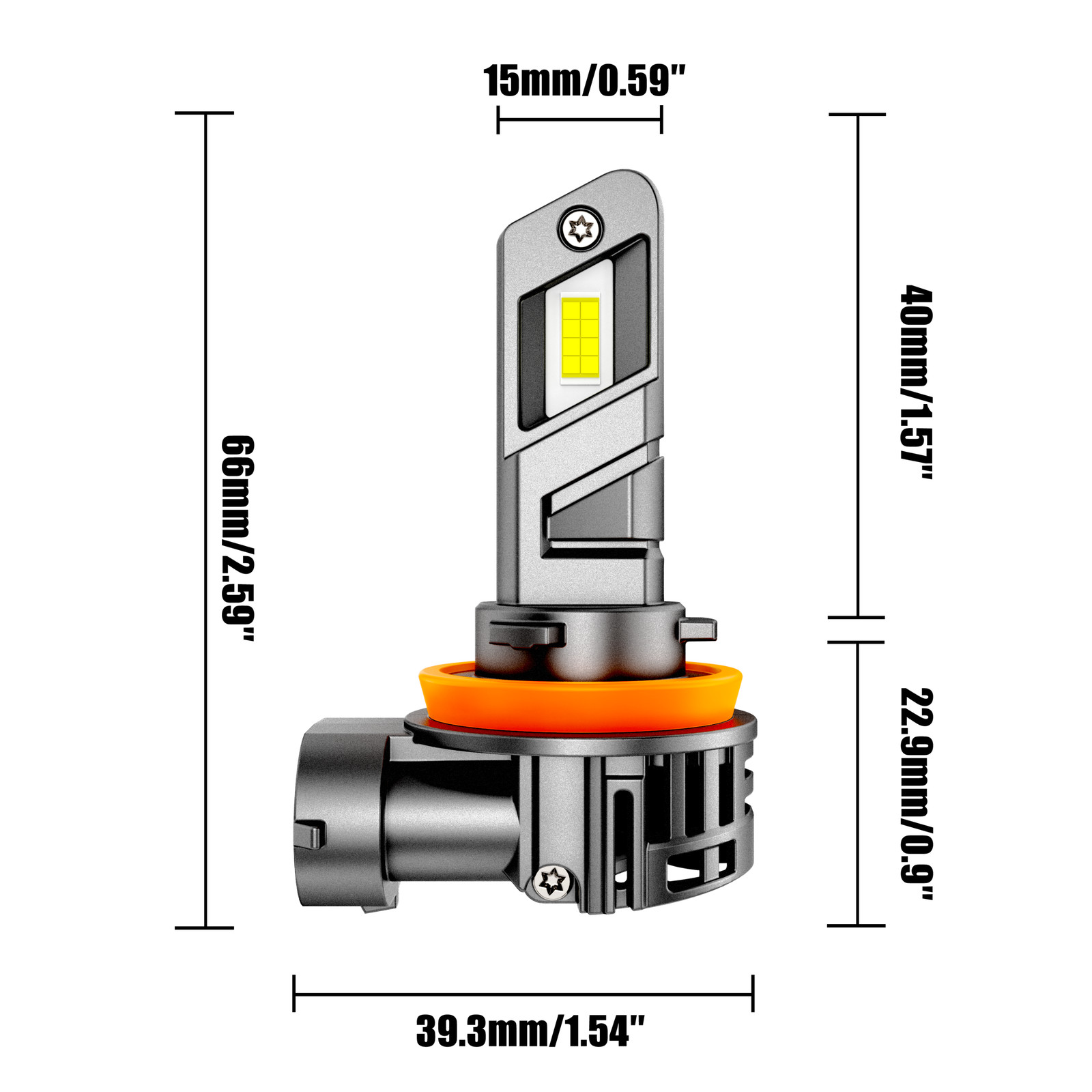 For Mercury Milan 2006-2009 AUXBEAM Canbus LED Headlight Hi/Low Fog Lights 6500K