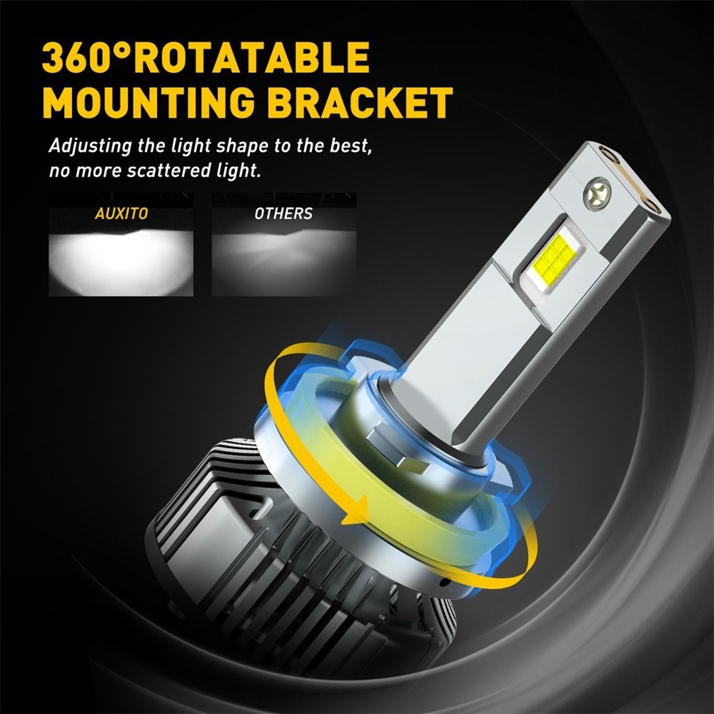AUXITO H11 H8 H9 LED Bulbs Headlight Low Beam White Conversion Kit 6500K 2-20x