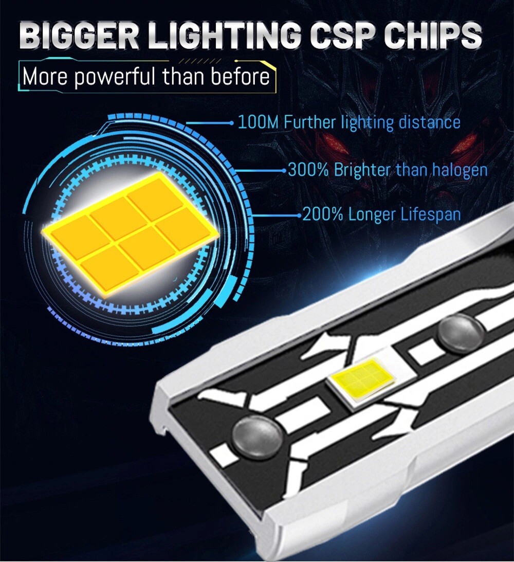 High + Low Beam Set For Chevy Colorado 2025 2026 Trail Boss Led Headlight Bulbs