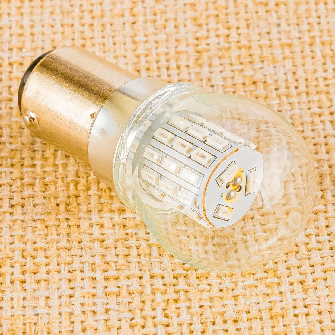 1x Red LED Double Contact Bayonet Turn Signal Light Bulb BA15D 1157 New