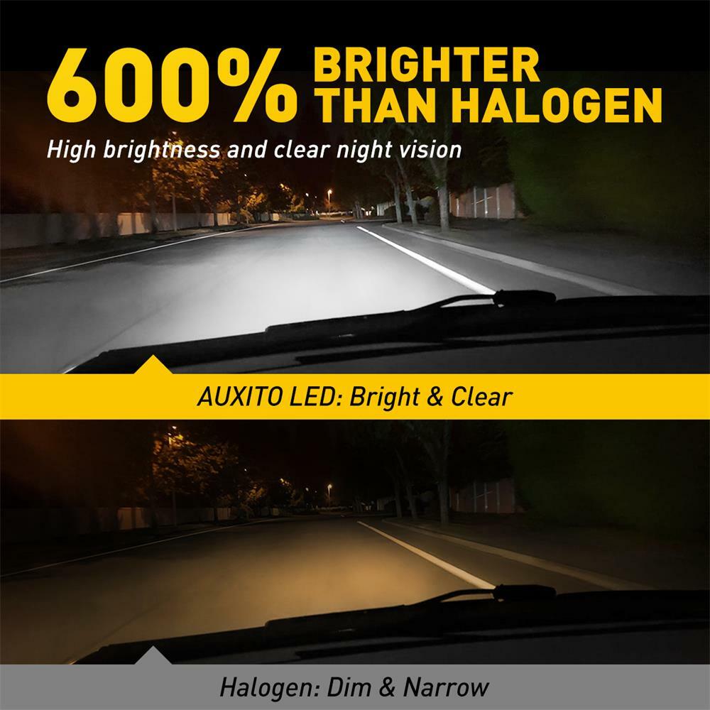 AUXITO Super Bright 9005 HB3 LED Headlight Kit Bulb High Low Beam White 20000LM