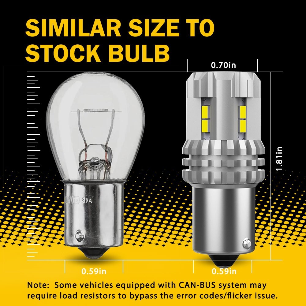 AUXITO 2800LM 1156 7506 LED White Backup Reverse Light Bulbs 6000K Super Bright