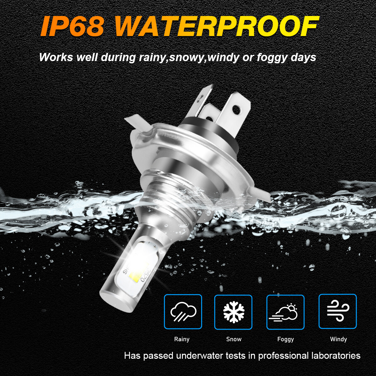 For Ford Focus 2000-2004 H4 6000K 2X LED Headlight High Low Beam Bulb Kits US