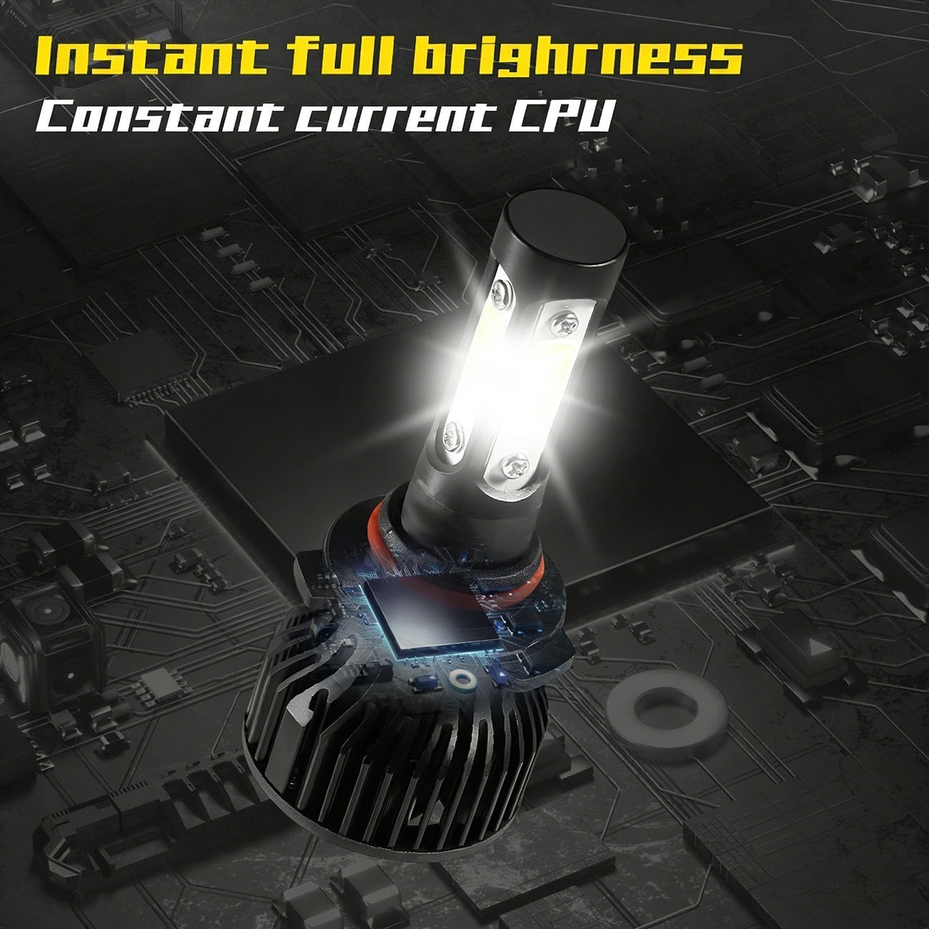 Combo 9005+H11 LED Headlight Super Bright Bulbs Kit White 720000LM High/Low Beam