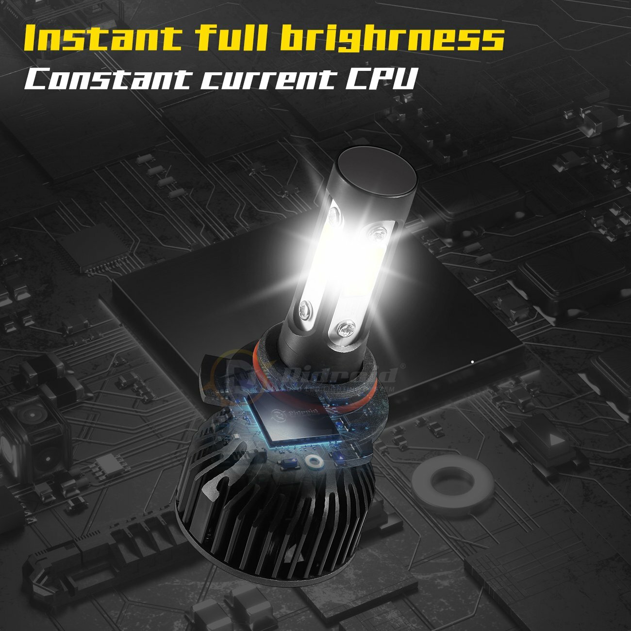 2x 9012 LED Headlight For Chrysler 200 300 2011-2015 Hi/Lo Beam 6000K White Bulb