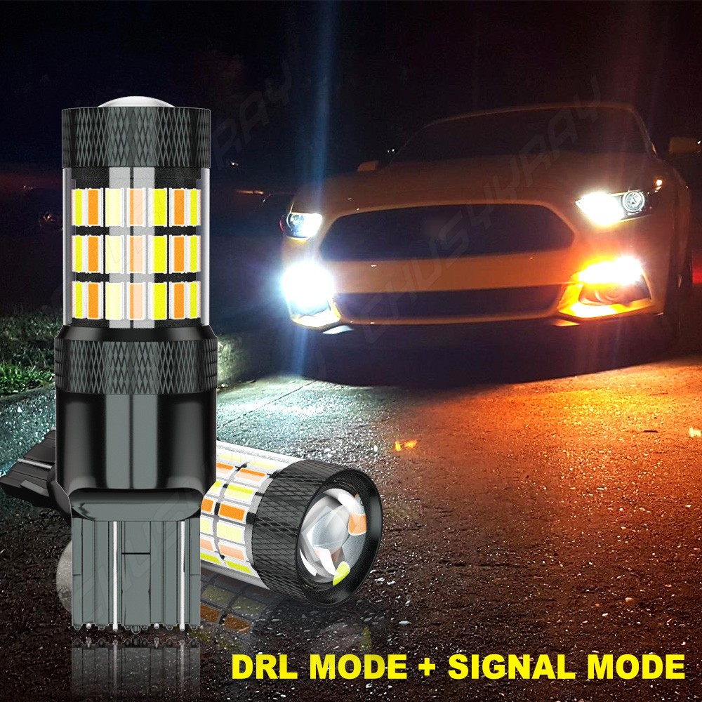 LED Front Rear Turn Light Signal Blinker Bulbs 7441 7440 Amber Error Free