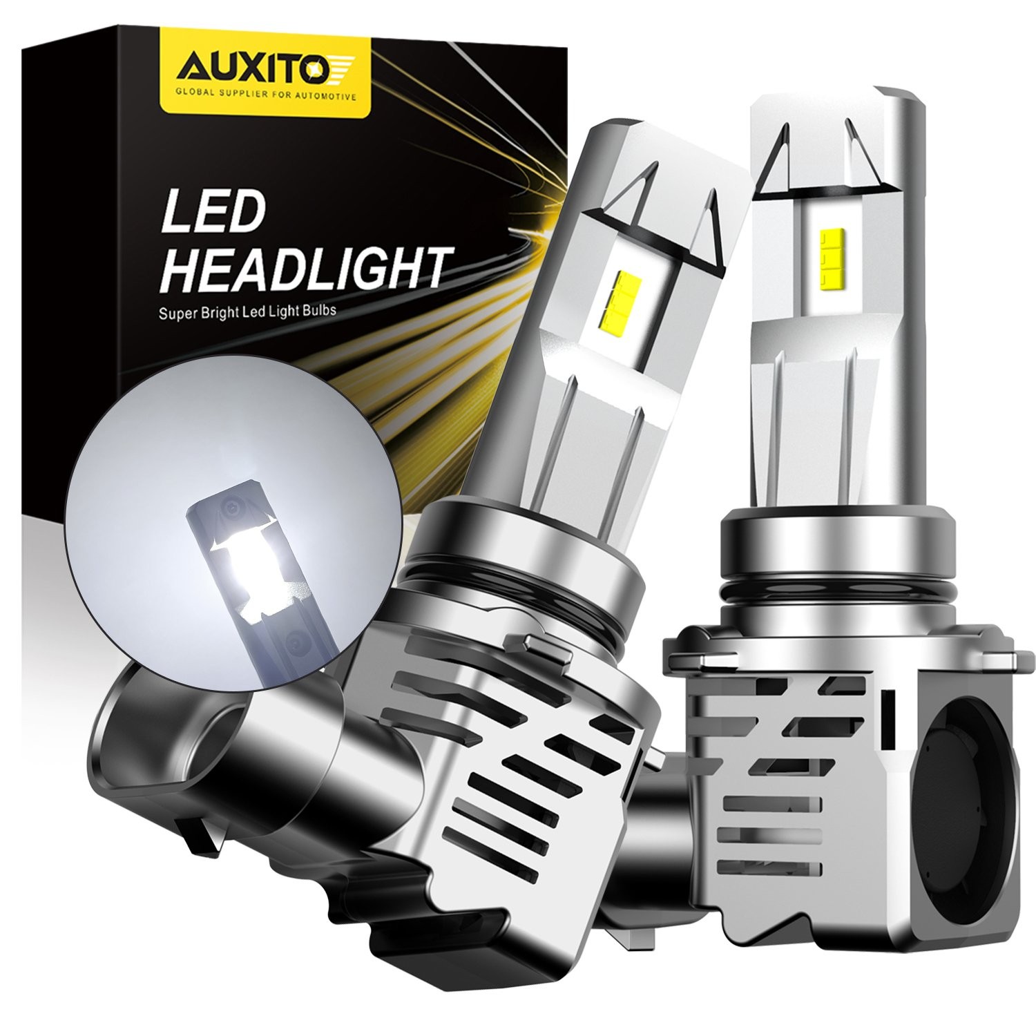AUXITO 9006 LED Headlight Kit Bulb Conversion Low Beam White Super Bright 2/4/6X