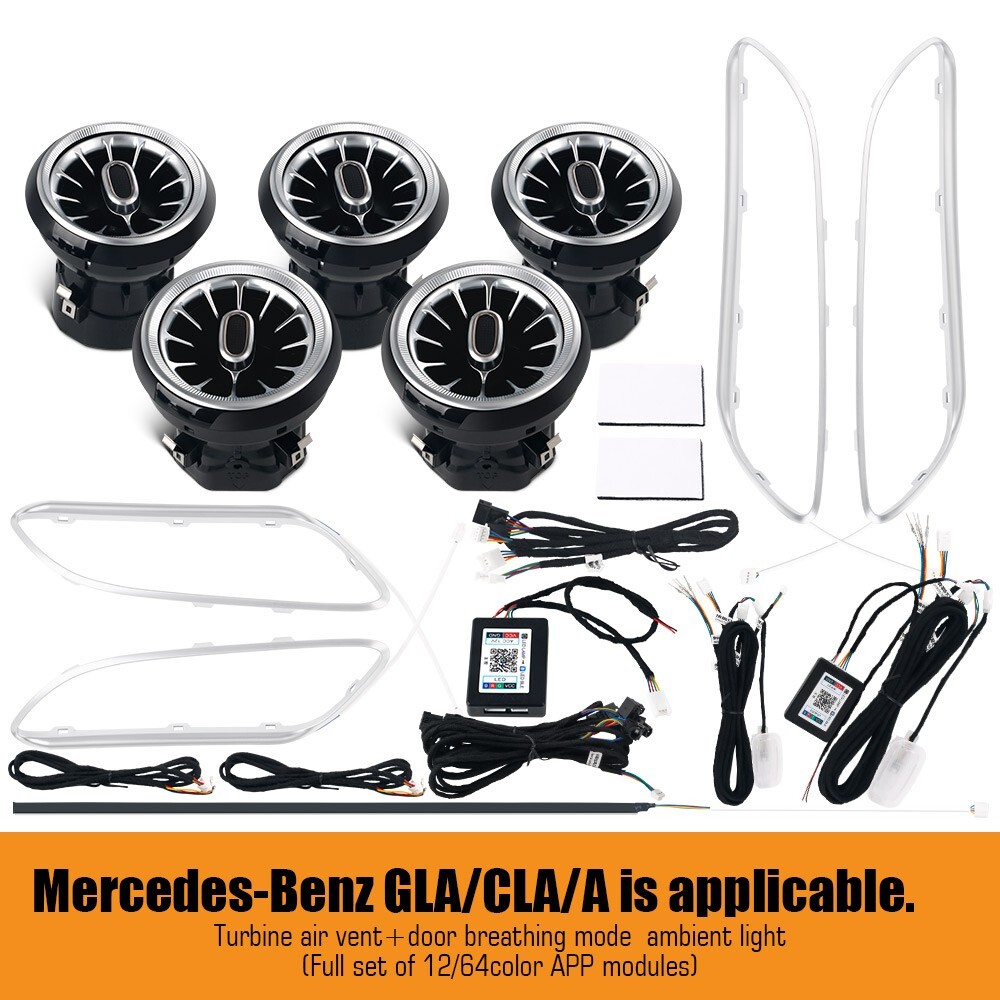 LED Air Vent Ambient Light For Mercedes Benz W117 CLA180 CLA200 CLA250 CLA45 5pc