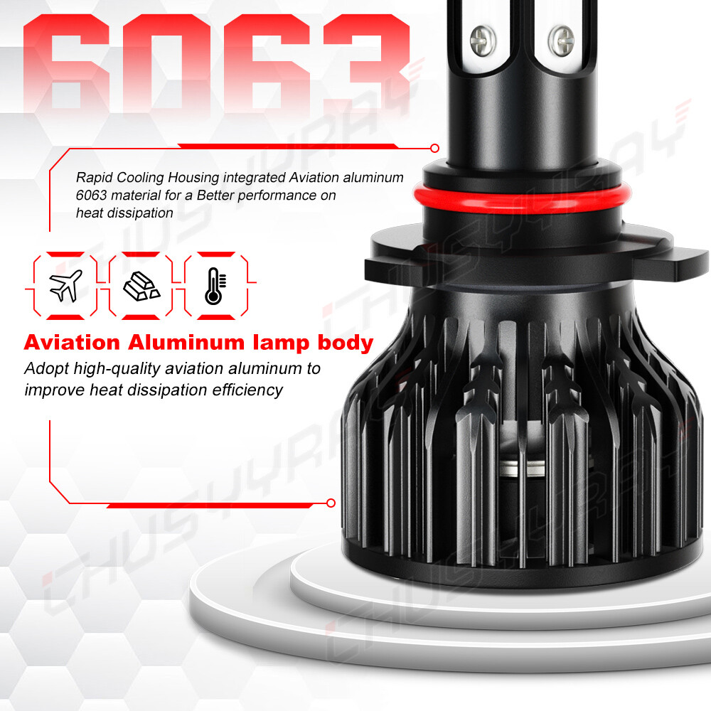 9012/HIR2 LED Bulbs 200000lm 600% Bright Headlights 6500K Cool White