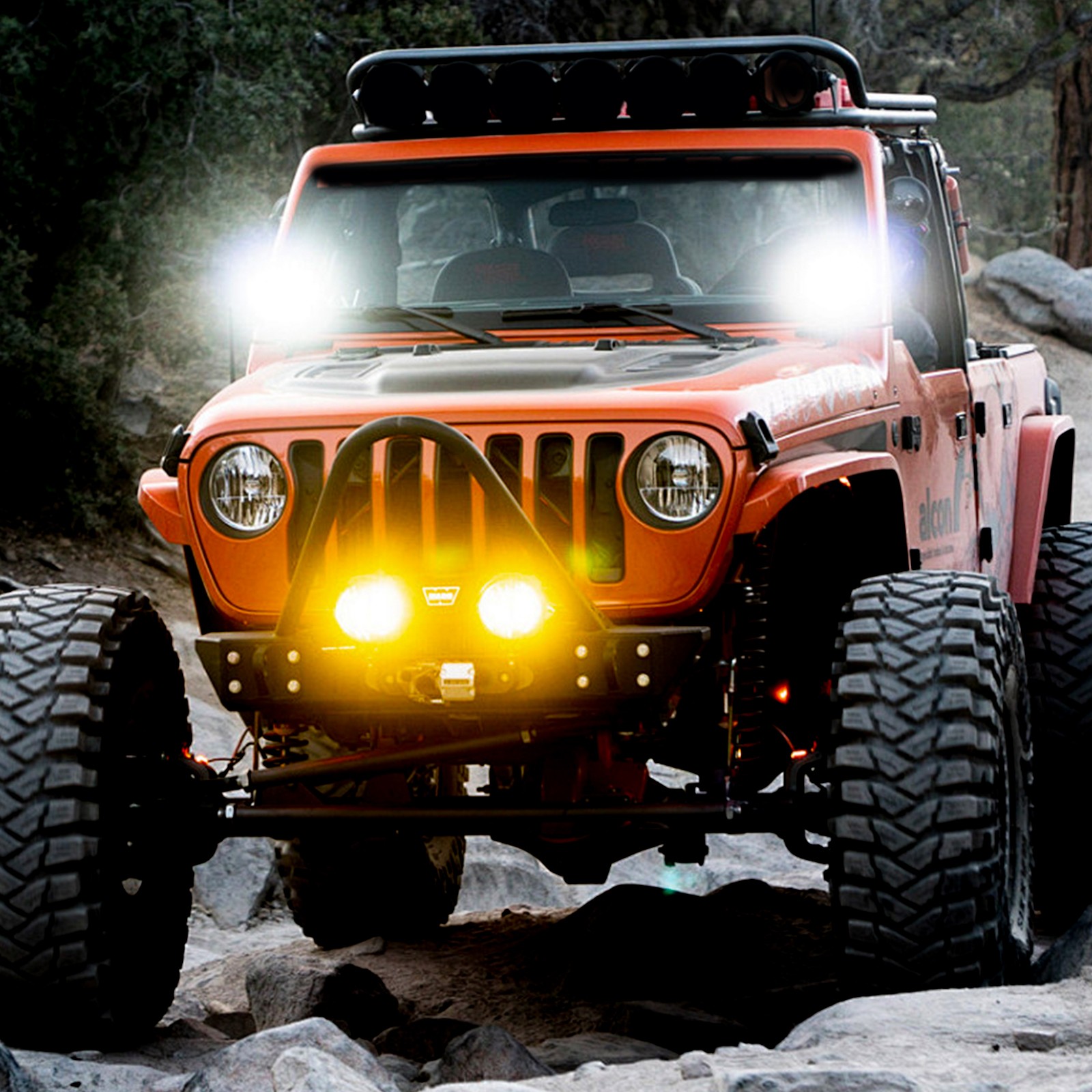 5.7″ Square LED Work Light Bar Spot Pods Fog Light Driving Offroad UTV Amber DRL
