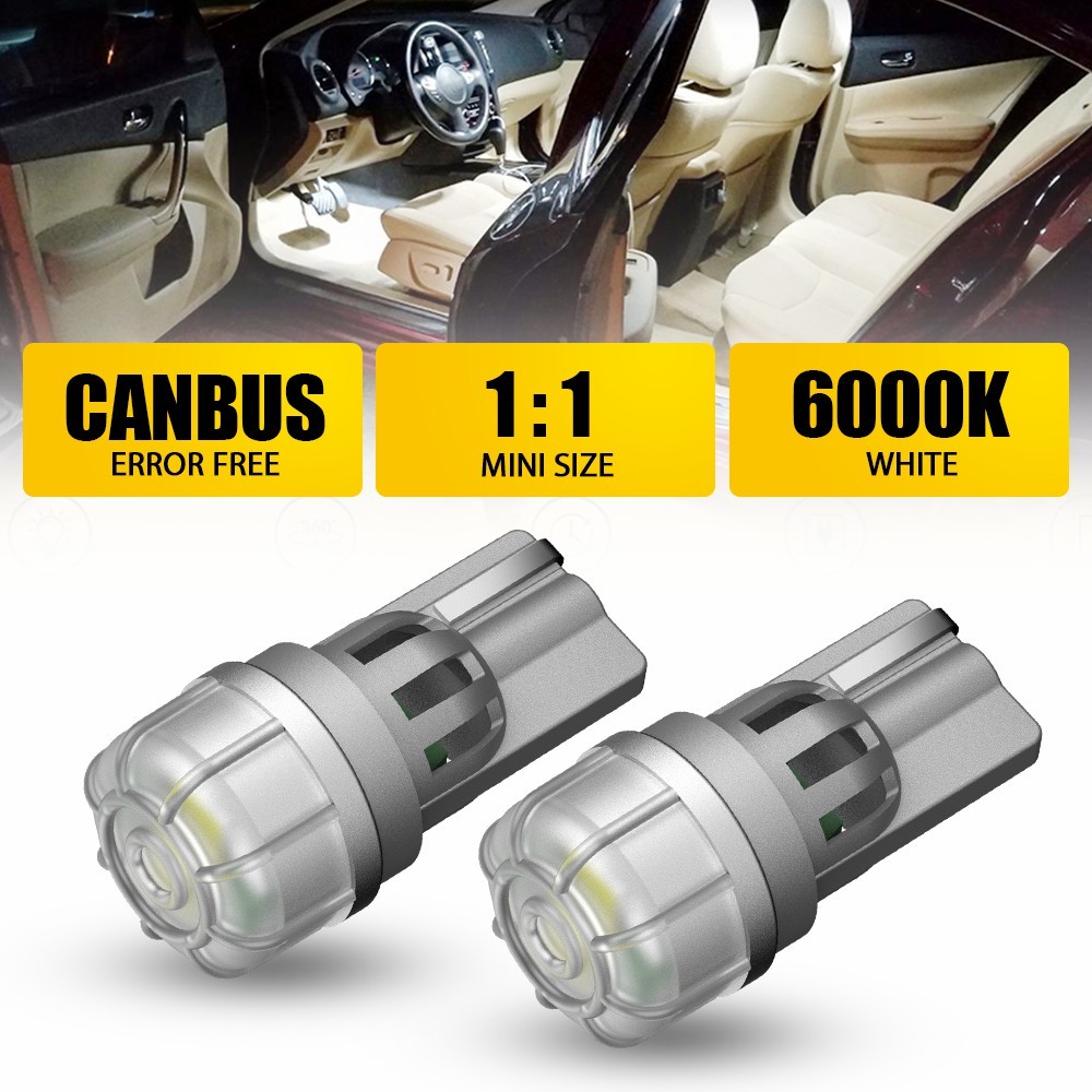 2-20X T10/194/W5W LED Bulbs 6000K White Super Bright Canbus Plug&Play High Power