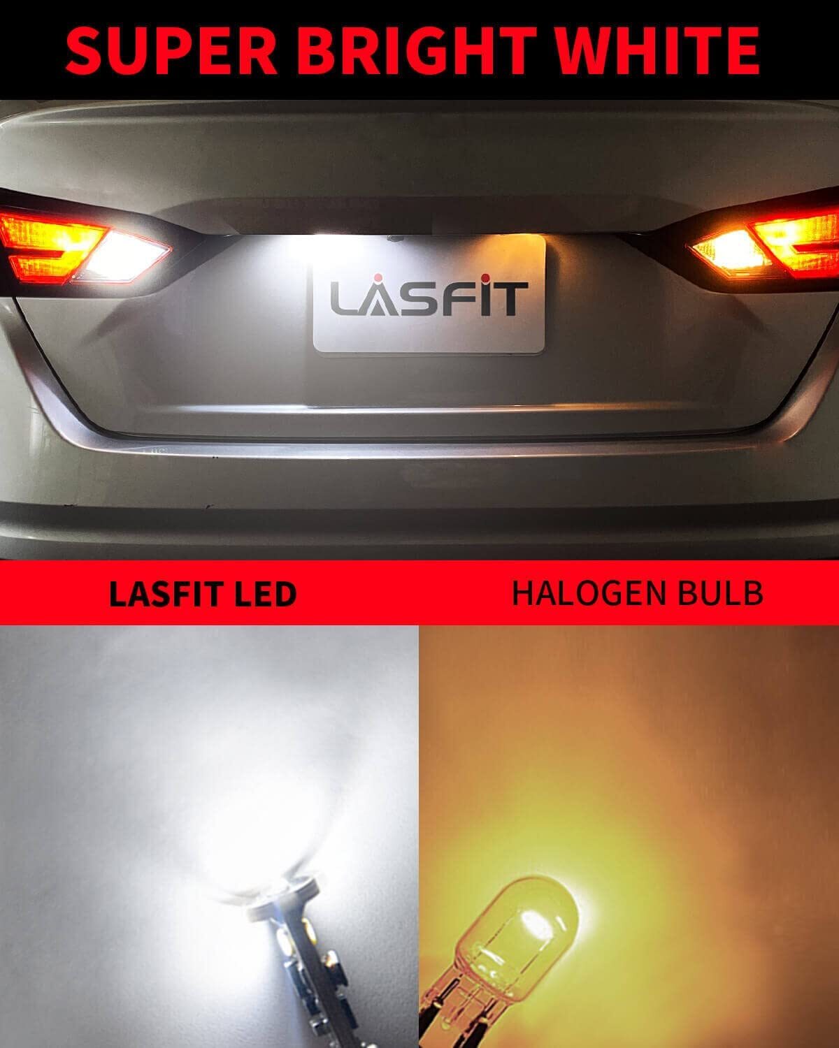 30x LED License Plate Interior Light Bulb T10 194 168 W5W 2825 White 6000K