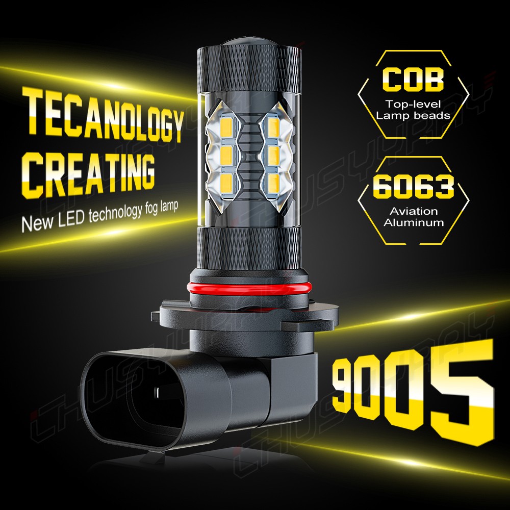 9005 9006 H10 9145 3000K Yellow 160W LED Fog Light Headlight Driving Bulbs Kit