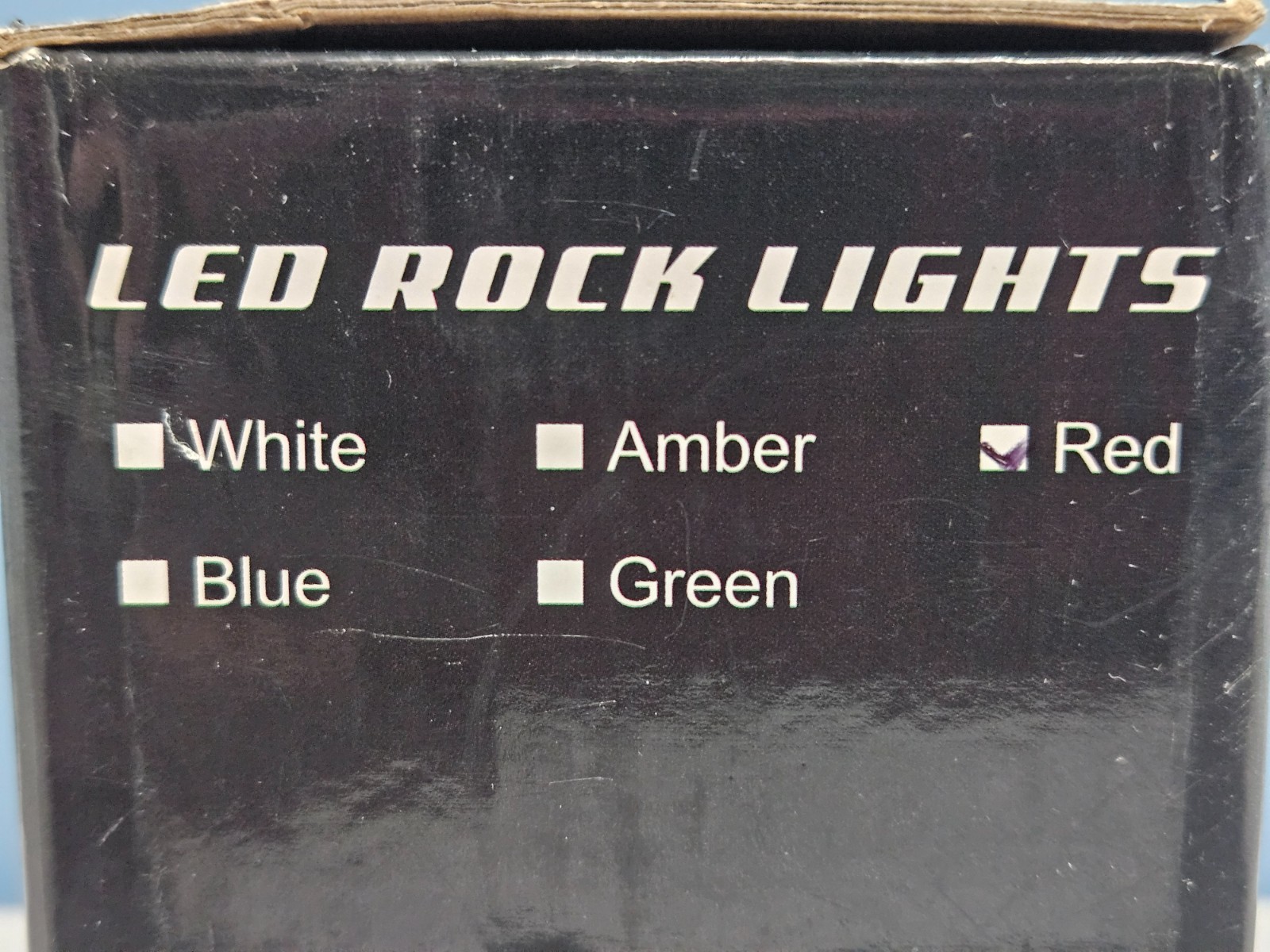 LED Rock Lights, 4 Lights, 5-24V IP68 Waterproof, Red For Off-Road Vehicle – New