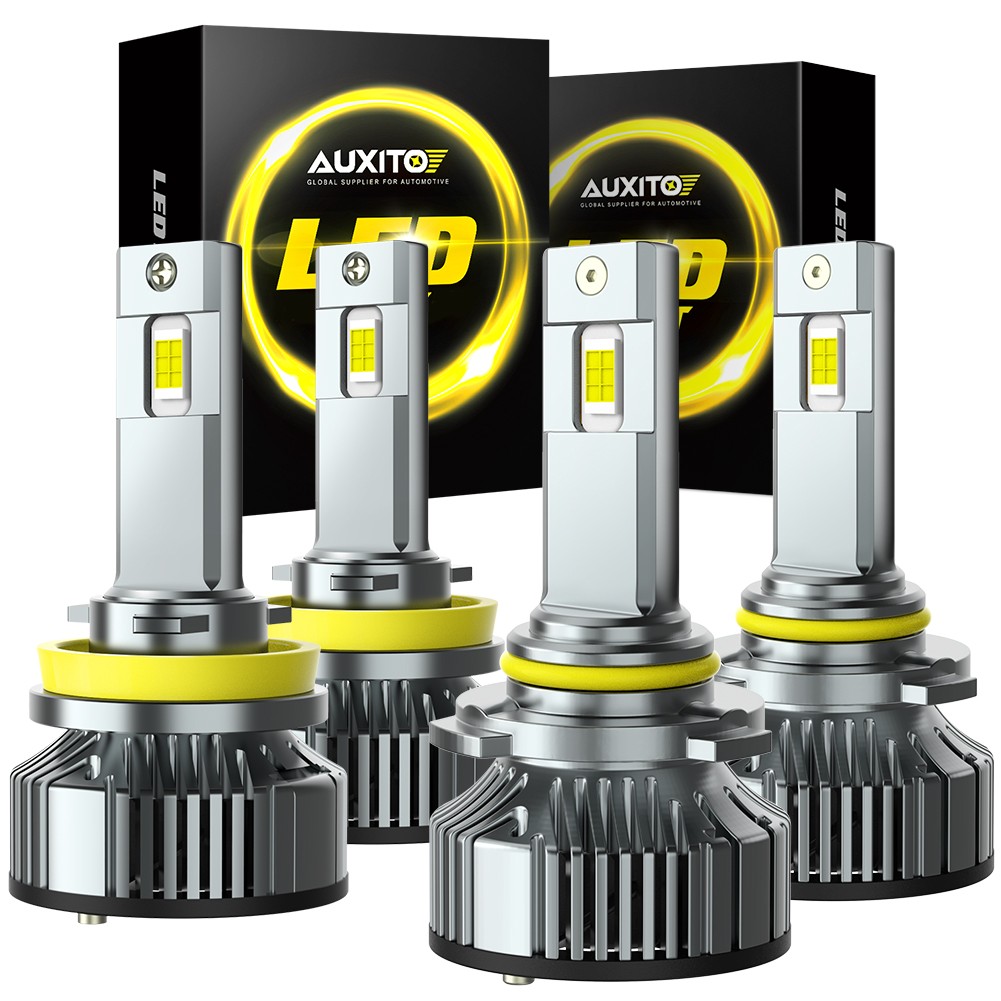 9005 H11 LED Headlights Kit Combo Bulbs 6500K High Low Beam White Bright Y19 EOA