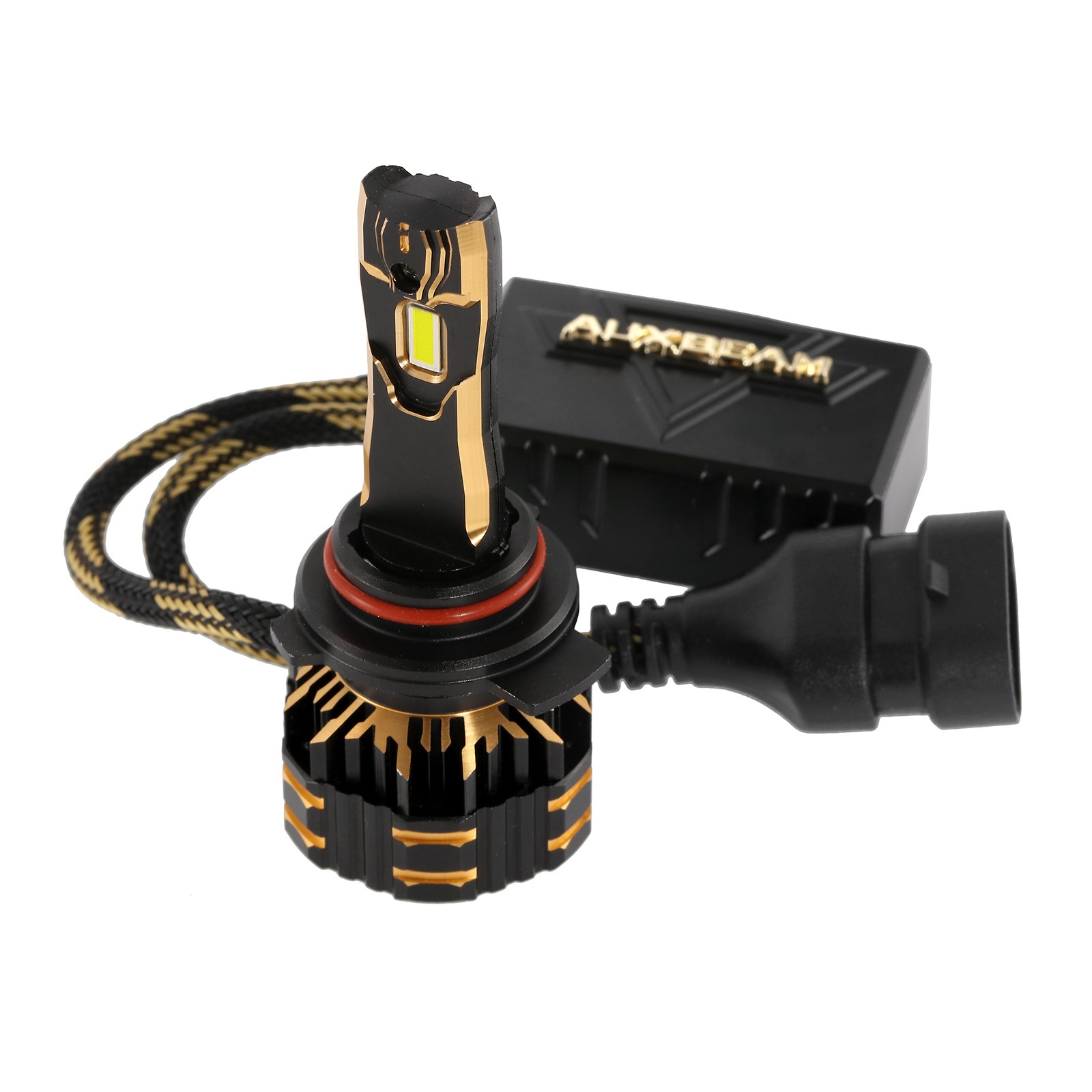 AUXBEAM Q20 Canbus 9012 HIR2 LED Headlights Bulbs High Low Beam 90W 6500K White