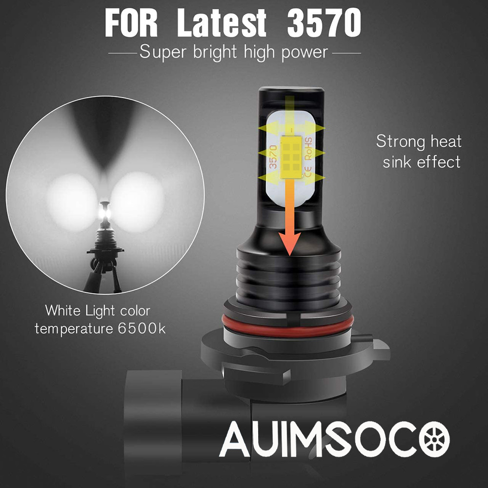 Super Bright Cold White 9005 9006 880 LED Headlight Hi-Low Beam Fog Light Bulbs
