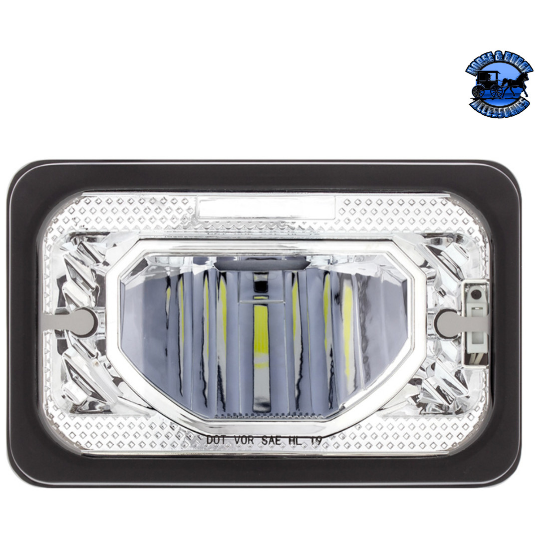 ULTRALIT – HEATED 4″ X 6″ LED HEADLIGHT WITH GLASS LENS & ALUMINUM HOUSING (Choo
