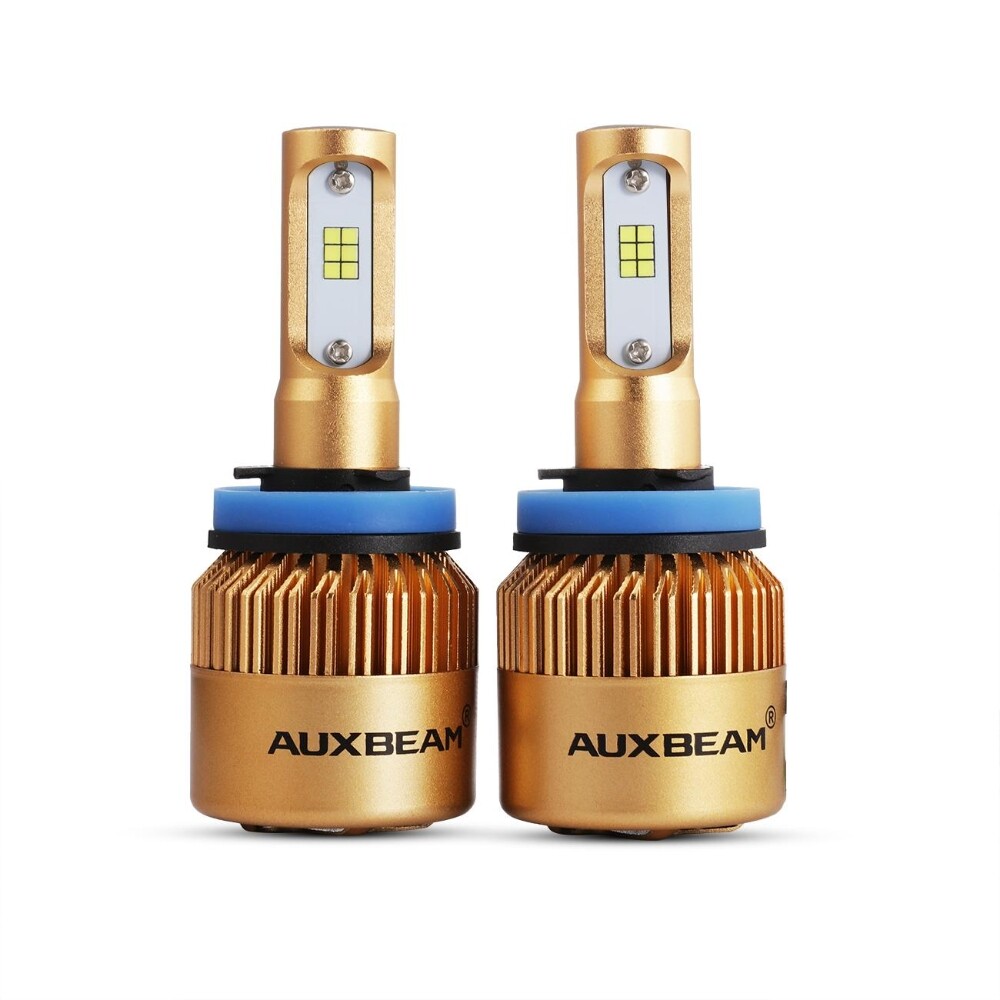 AUXBEAM H9 H11 LED Headlight Super Bright Bulbs Kit 6000K White HIGH/LOW Beam 2X