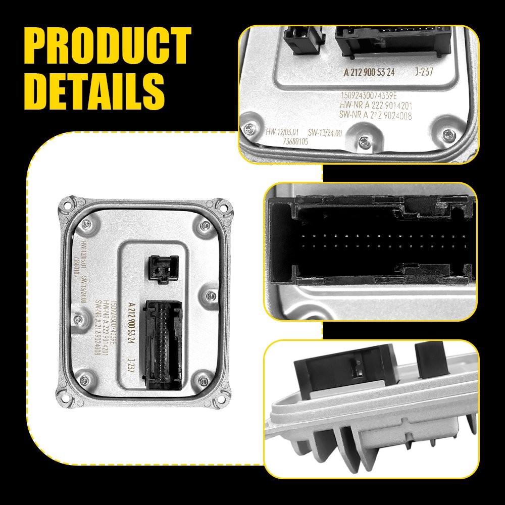 Full LED Headlight Module Control for 2014-2016 Mercedes E300 E350 Aluminum E400