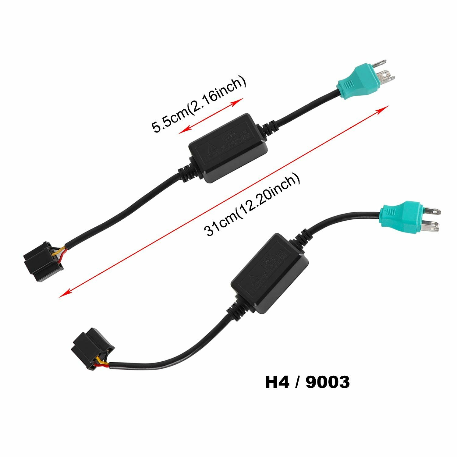Pair H4 9003 LED Headlight Decoder Canbus Load Error Free Anti Flicker Resistor