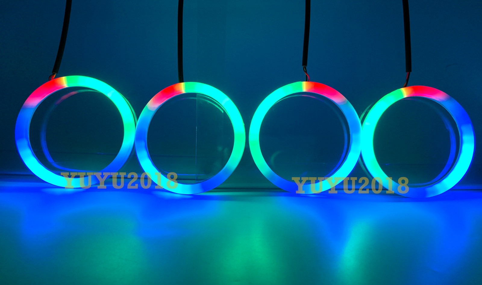 Dream color halo ring Flow series Chasing RGB LED Turn Signal Bluetooth DRL lamp