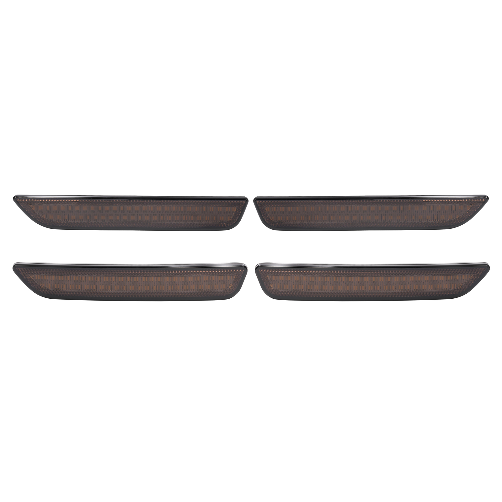 HECASA For Ford Mustang 2010-2014 LED Pure White Side Marker Lights Smoke 4PCS