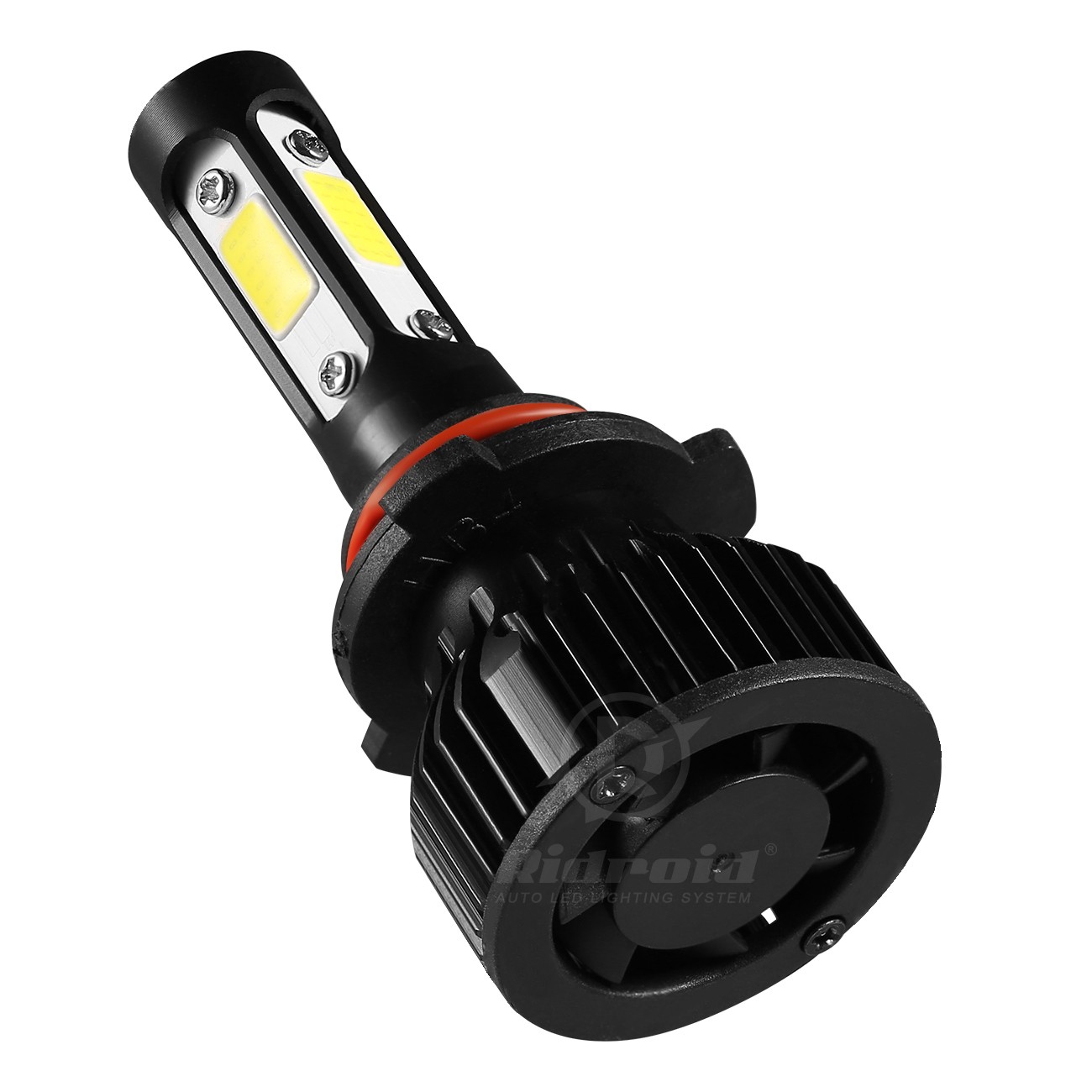 2Pcs 4-sides HB4 9006 LED Headlight Bulbs Kit Low Beam Super Bright White 6500K