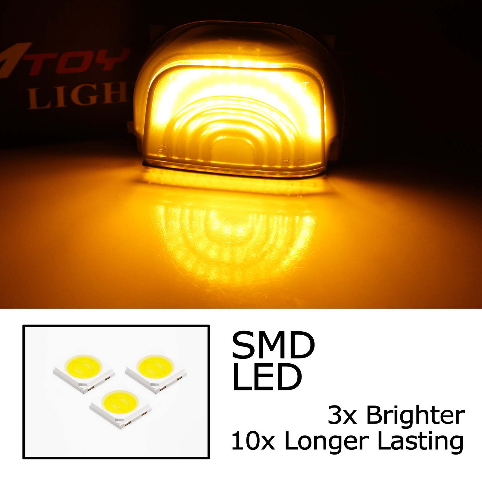 Smoke Lens Amber Full LED Side Mirror Turn Signal Lamp For 2018-up Sprinter Van