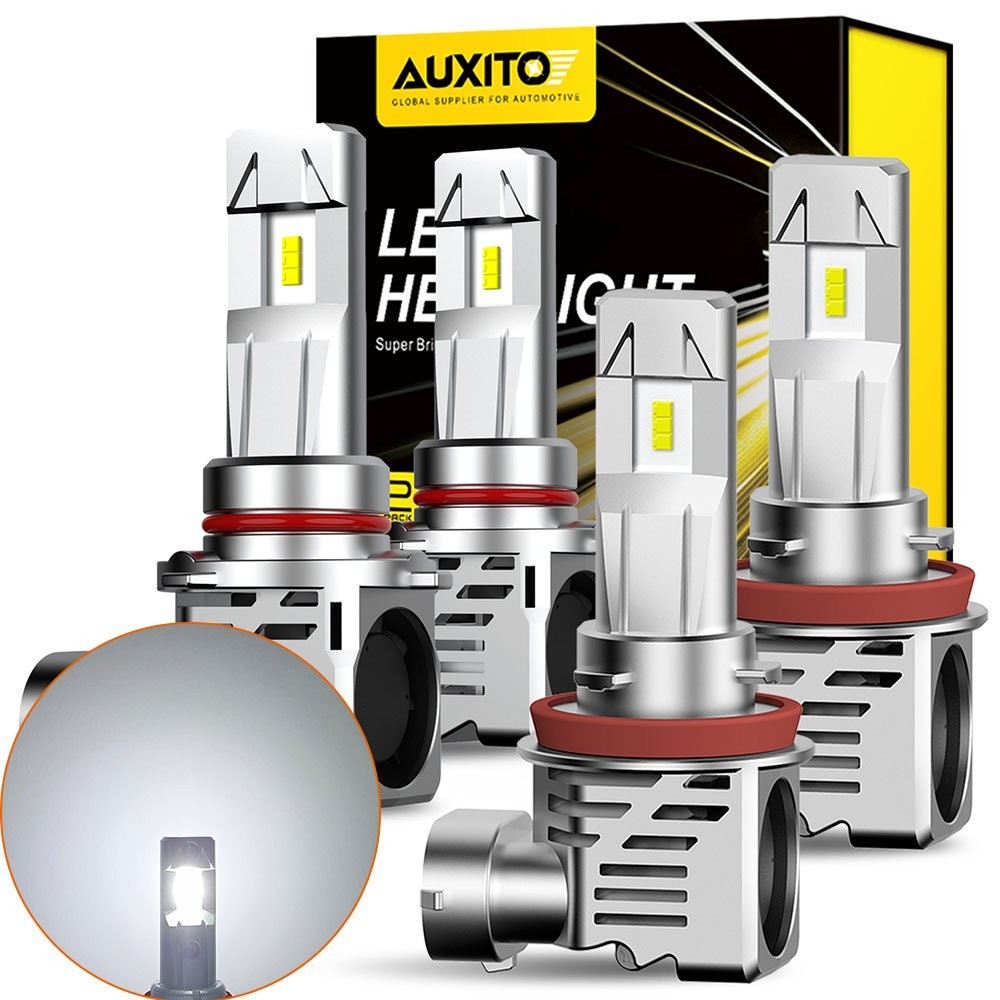 4x 9005 H8 LED Headlight Combo White High/Low Beam 60000lm 6500K New