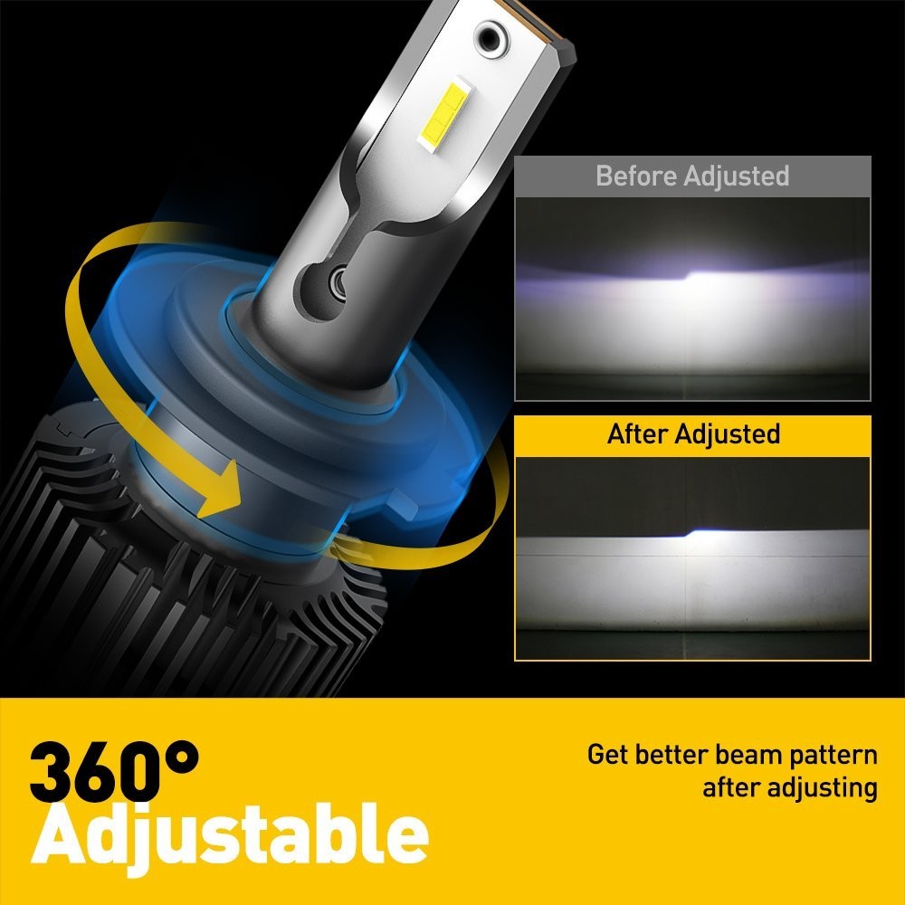 H7 CSP LED Headlight Conversion Kit High Low Beam Bulbs Super Bright White 2/4X