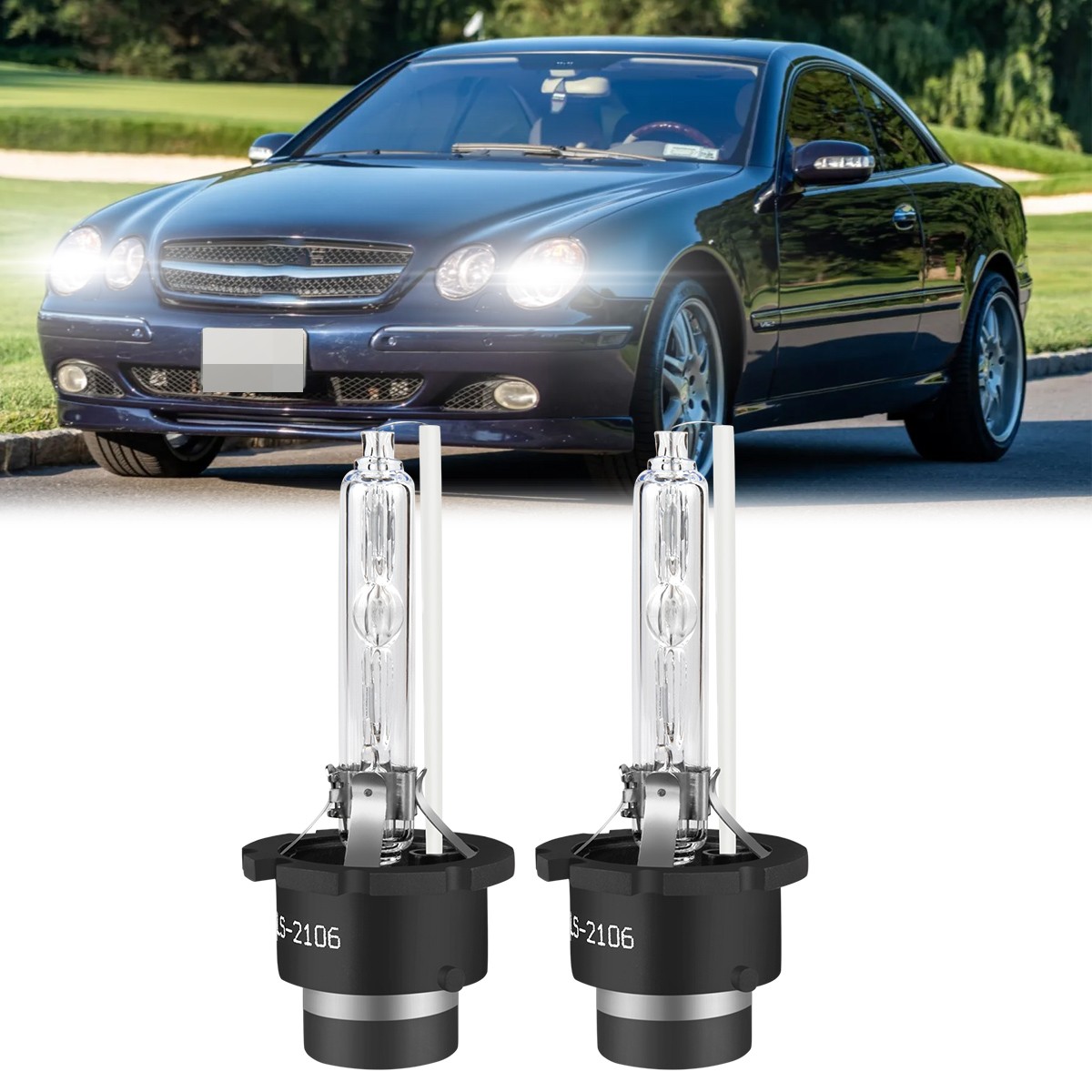 2PCS For Benz CL600 2005-2006 D2S Xenon HID Headlight Bulbs High&Low Beam 6000K