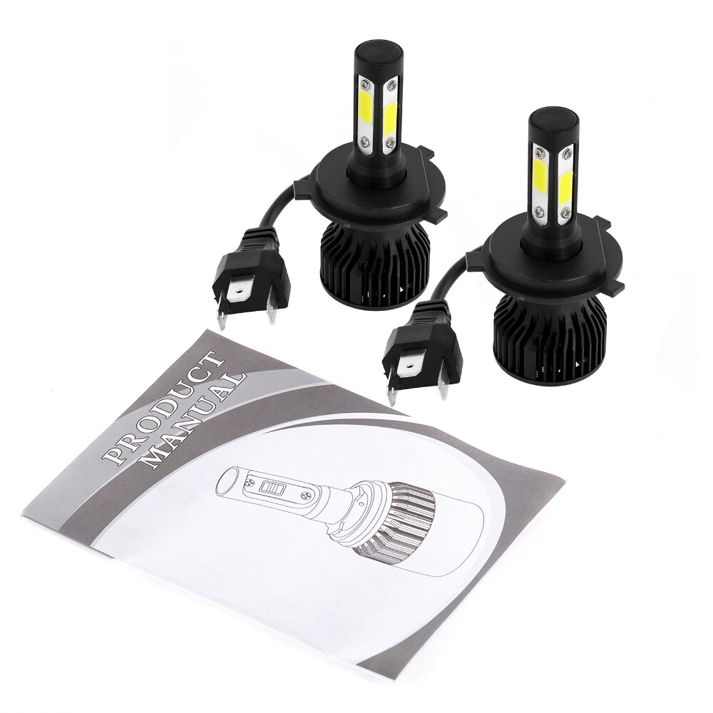 4 Sides H4 9003 HB2 LED Headlight Bulbs Kits Super Bright 3000000LM 6500K White