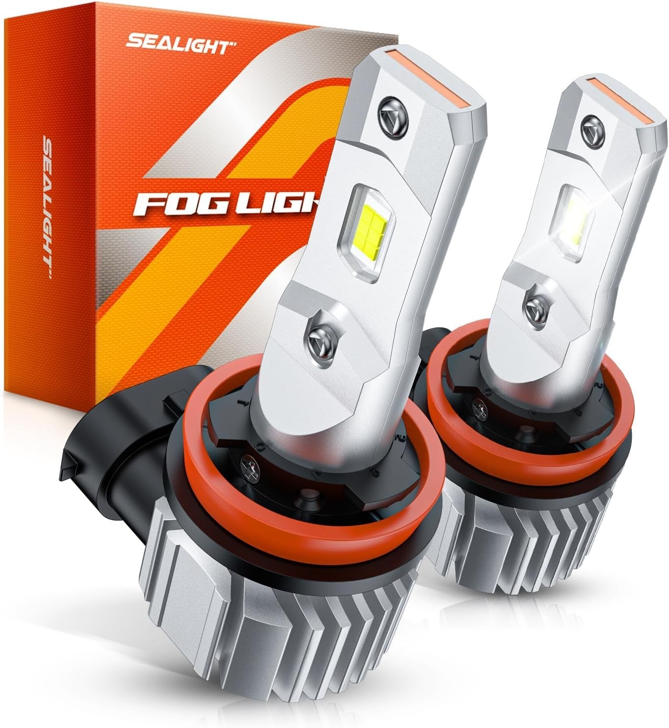 H8 H11 H16 LED Fog Light Bulbs – 6500K, 360° Adjustable, Long Lifespan – 2 Units
