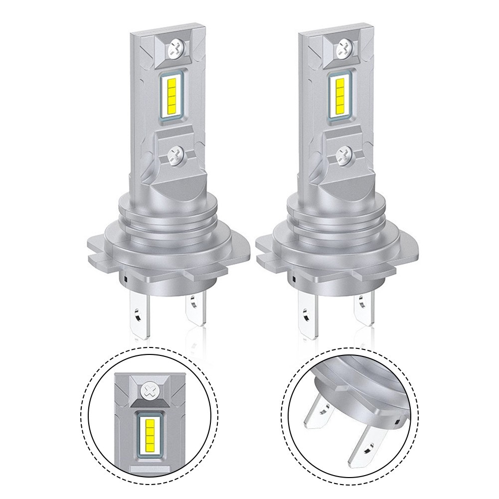 Aviation Aluminum H7 LED Headlight Bulbs with 4000LM Bright White Light