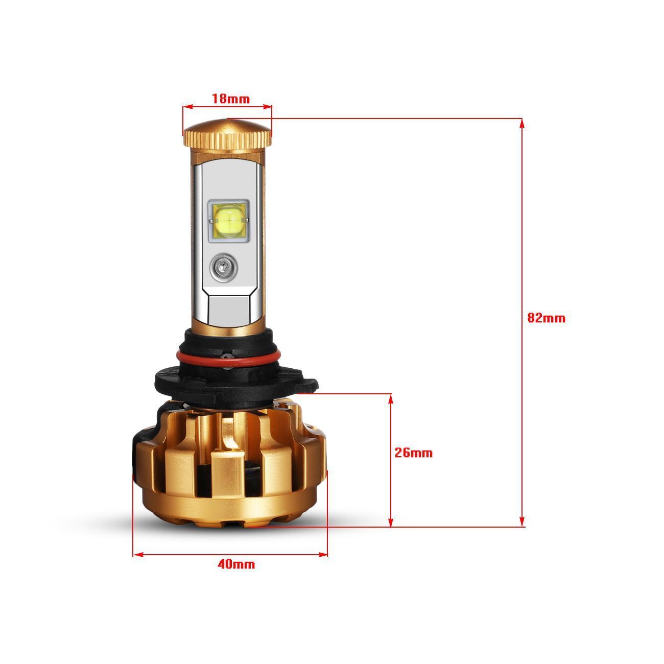 AUXBEAM F16 9005 9006 Combo LED Headlights High Low Beam Bulbs 6000K Cool White