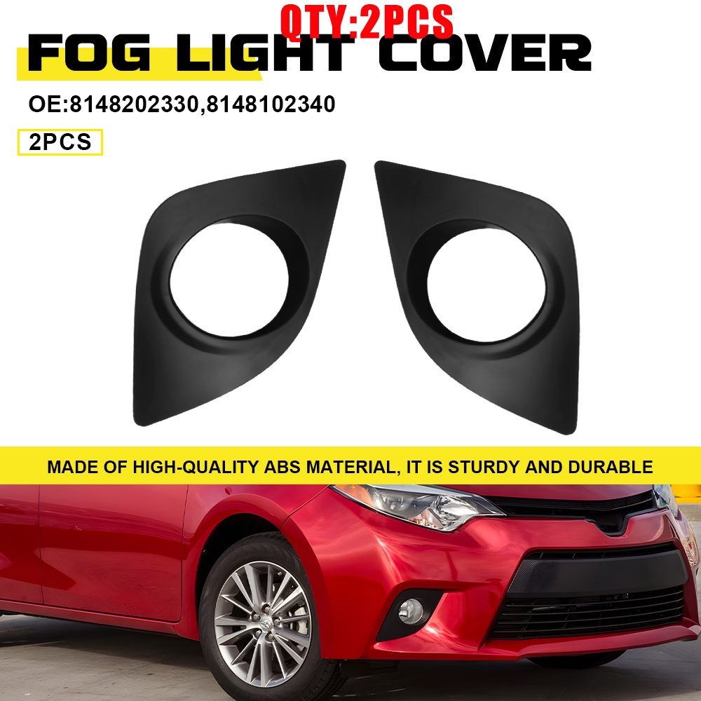 Front Left+Right Bumper Fog Lamp Bezel Cover For 2014 15 16 Toyota Corolla 2-10X