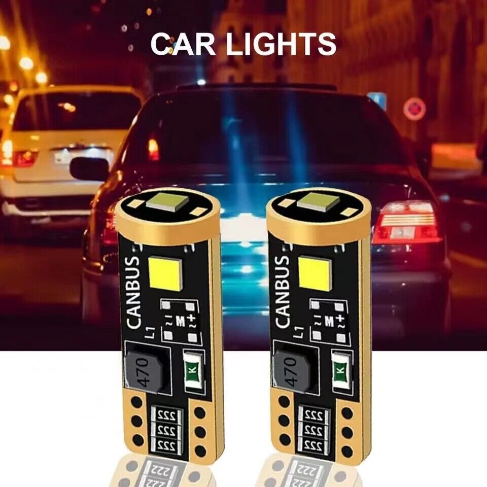 T10 LED License Plate Light Bulbs 6000K Super Bright White 168 2825 194