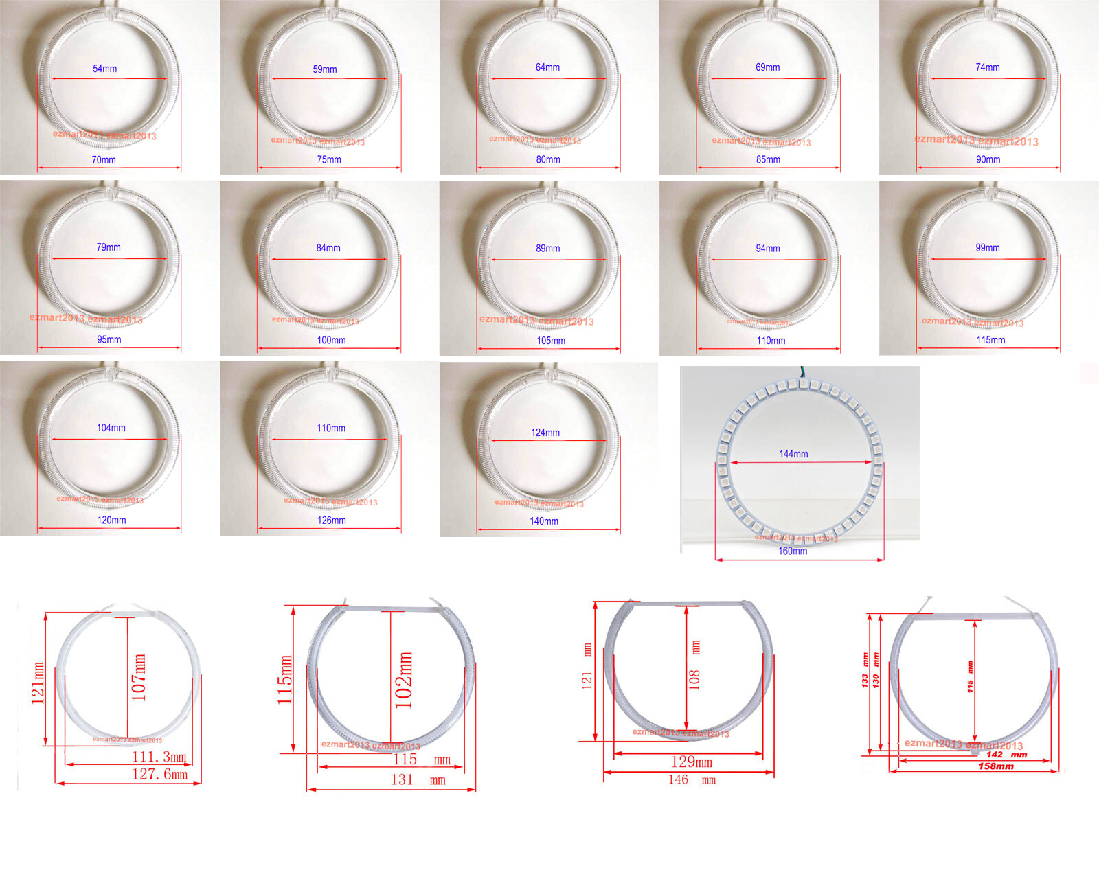 Flow series Chasing Dream color RGB for headlight fog light tail light BT APP